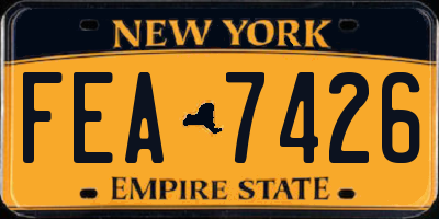 NY license plate FEA7426