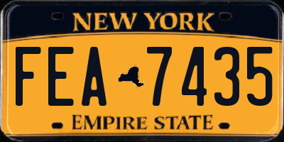 NY license plate FEA7435