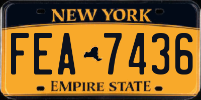 NY license plate FEA7436