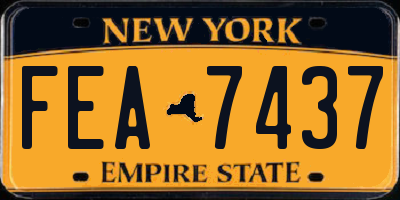 NY license plate FEA7437