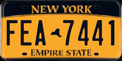 NY license plate FEA7441