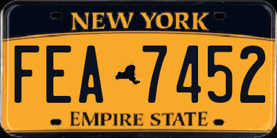 NY license plate FEA7452