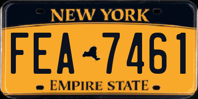 NY license plate FEA7461
