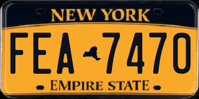 NY license plate FEA7470