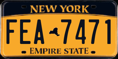 NY license plate FEA7471