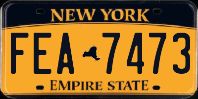 NY license plate FEA7473