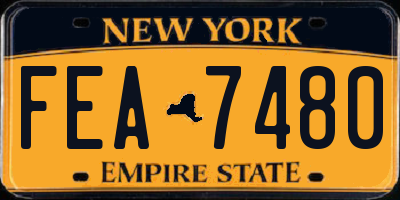 NY license plate FEA7480