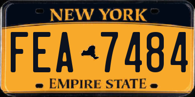 NY license plate FEA7484