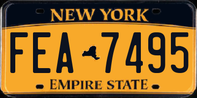NY license plate FEA7495