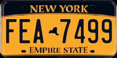 NY license plate FEA7499