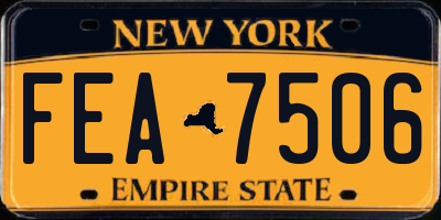 NY license plate FEA7506