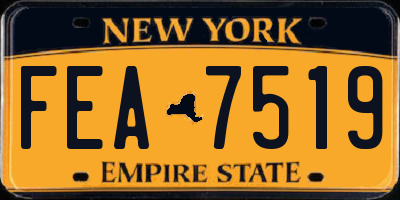 NY license plate FEA7519