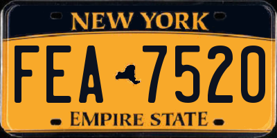 NY license plate FEA7520