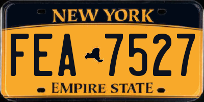 NY license plate FEA7527