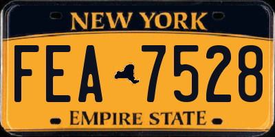 NY license plate FEA7528