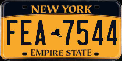 NY license plate FEA7544