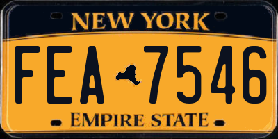 NY license plate FEA7546