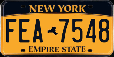 NY license plate FEA7548