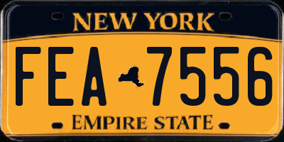 NY license plate FEA7556