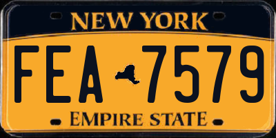 NY license plate FEA7579