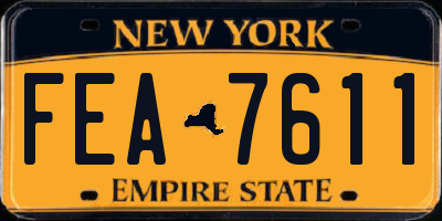 NY license plate FEA7611