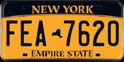 NY license plate FEA7620