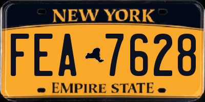NY license plate FEA7628