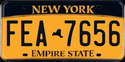 NY license plate FEA7656