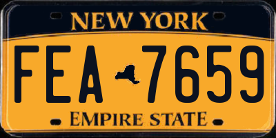 NY license plate FEA7659