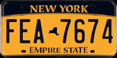 NY license plate FEA7674
