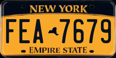 NY license plate FEA7679