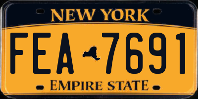 NY license plate FEA7691