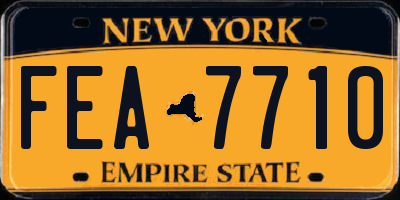 NY license plate FEA7710