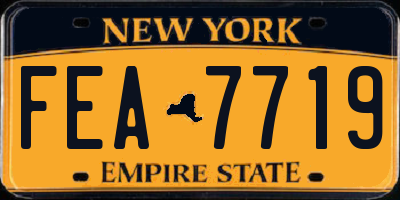 NY license plate FEA7719