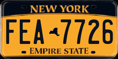 NY license plate FEA7726
