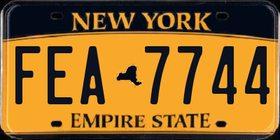 NY license plate FEA7744