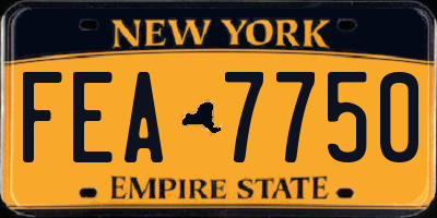 NY license plate FEA7750