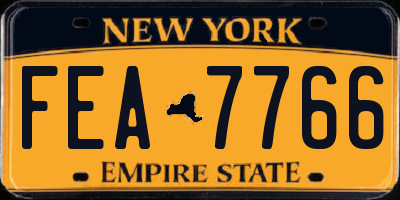 NY license plate FEA7766