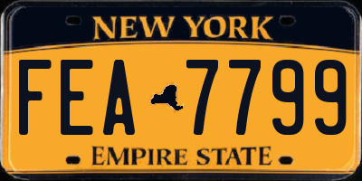 NY license plate FEA7799