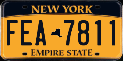 NY license plate FEA7811
