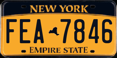 NY license plate FEA7846
