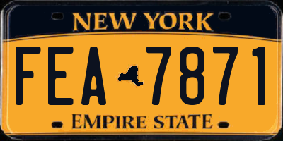 NY license plate FEA7871