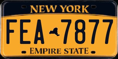 NY license plate FEA7877