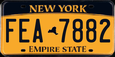 NY license plate FEA7882