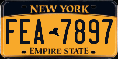 NY license plate FEA7897