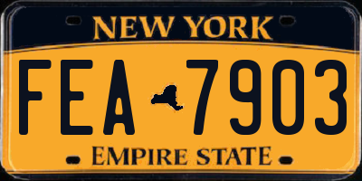 NY license plate FEA7903
