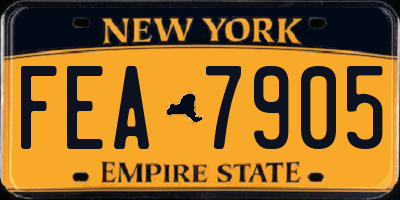NY license plate FEA7905