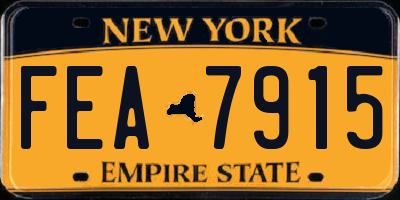 NY license plate FEA7915