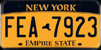 NY license plate FEA7923