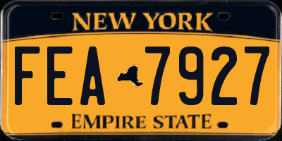 NY license plate FEA7927